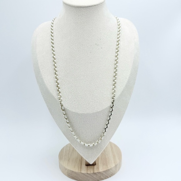 Napier Gold Plated Chain Faux Pearls Wire Wrapped Pearl Necklace - Picture 3 of 8